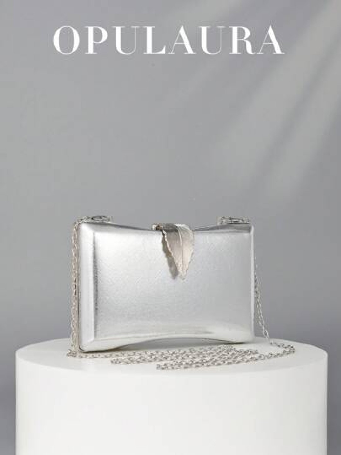 OpulAura Women s Metallic Clutch Bag Luxury Evening Handbag With Metal Leaf Clasp Decor Suitable For Parties Weddings Formal Events Prom Dresses Bridesmaids Dresses Perfect For Party Wedding Prom Dinn