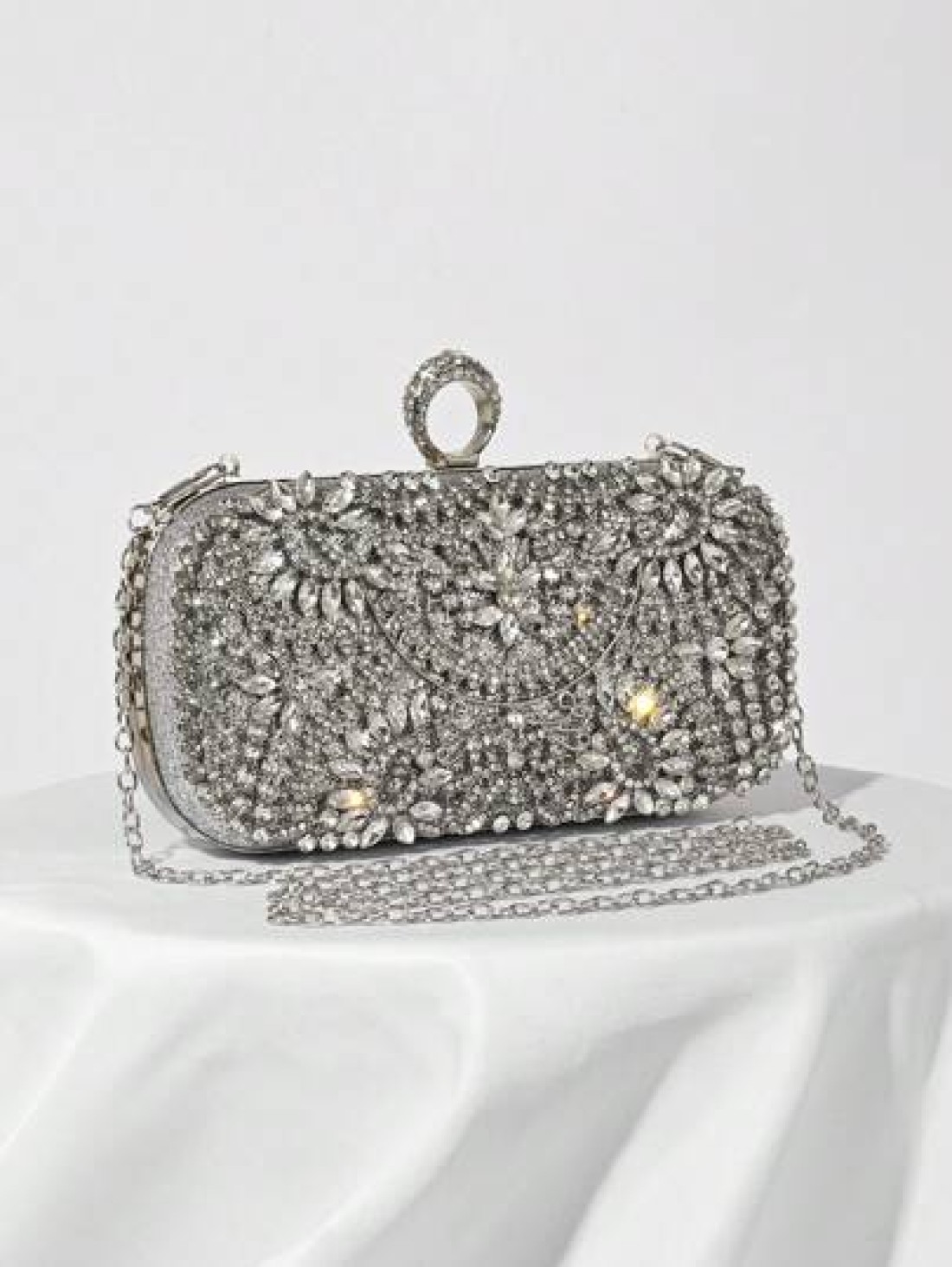 Rhinestone Decor Evening Clutch Bag Party Handbag For Women Perfect For Party Wedding Prom Dinner Banquet Matching With Holiday Party Dress Evening Dress Sequin Dress Perfectly Matching With Prom Acce