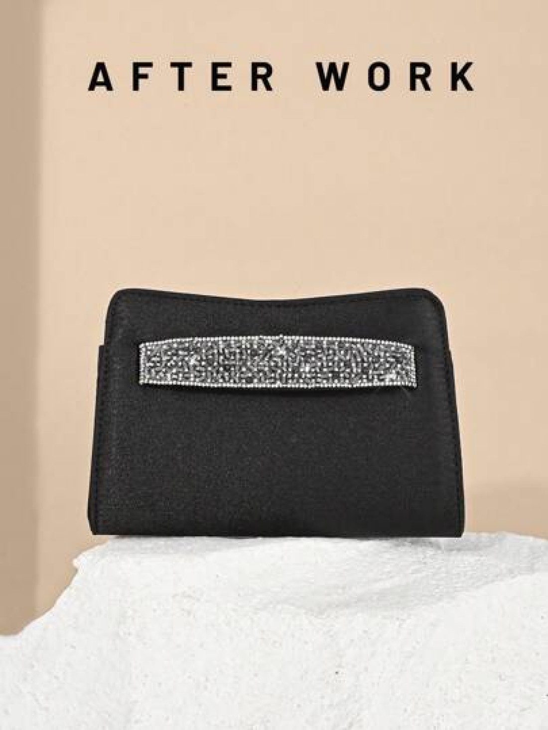 Women Elegant Satin Clutch Bag Rhinestone Decor Party Handbag Romantic Wedding Purse High End Mini Evening Dress Bag Suitable For Formal Party Ball Christmas Gala