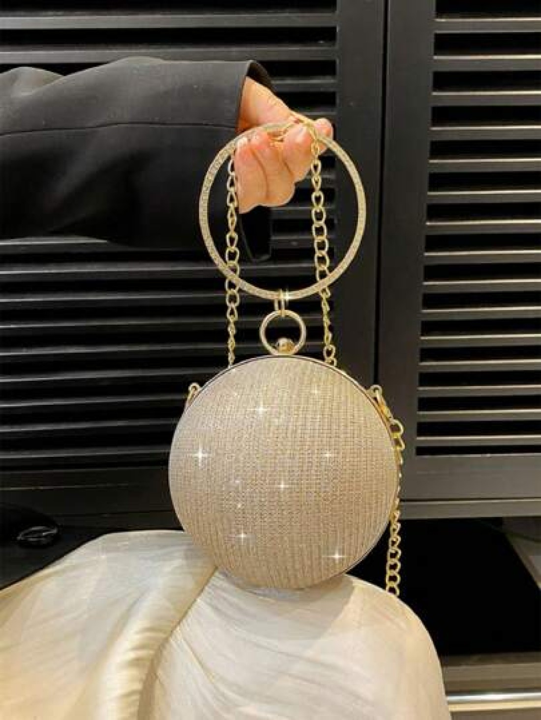 Dedoo Lightweight Business Casual Rhinestone Decor Bucket Bag Mini Drawstring Design Clear Bag Faux Pearl Bag Evening Bag Dinner Bag Glamorous Elegant Exquisite Quiet Luxury Rhinestone For Party Girl