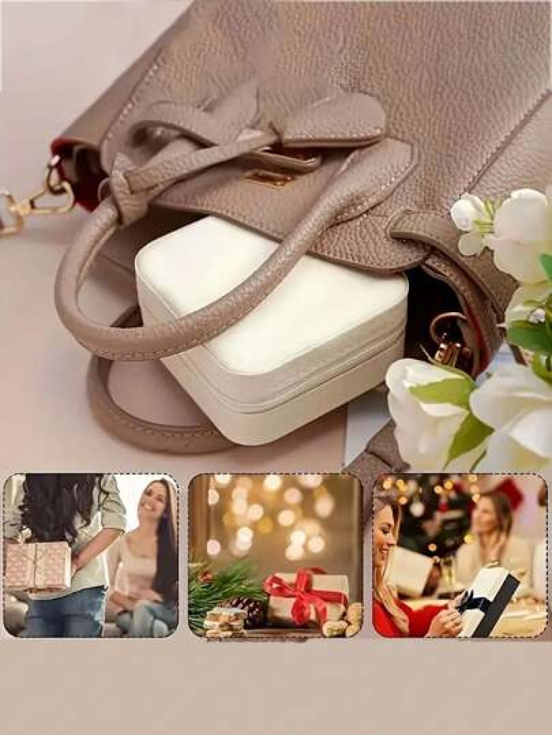 1pc Portable Minimalist Jewelry Box Multi Function Jewelry Storage Case Suitable For Storing Earrings Rings Necklaces Bracelets Gift For Valentine s Day Mother s Day Holiday Easter Wedding Travel Home