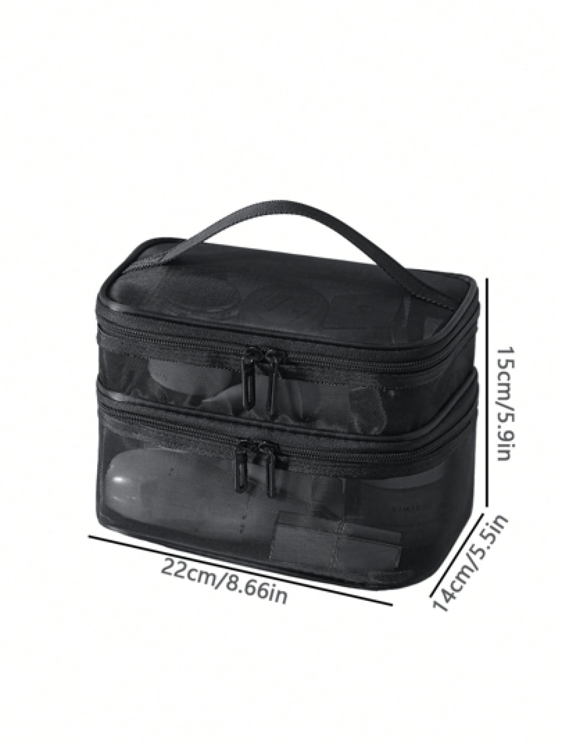 1pc Multi Function Cosmetic Bag Portable Makeup Organizer Bag Waterproof Travel Toiletry Bag Large Capacity Storage Bag For Makeup Cosmetics Lip Gloss Lipstick Combs Brushes Toothpaste Jewelry Station