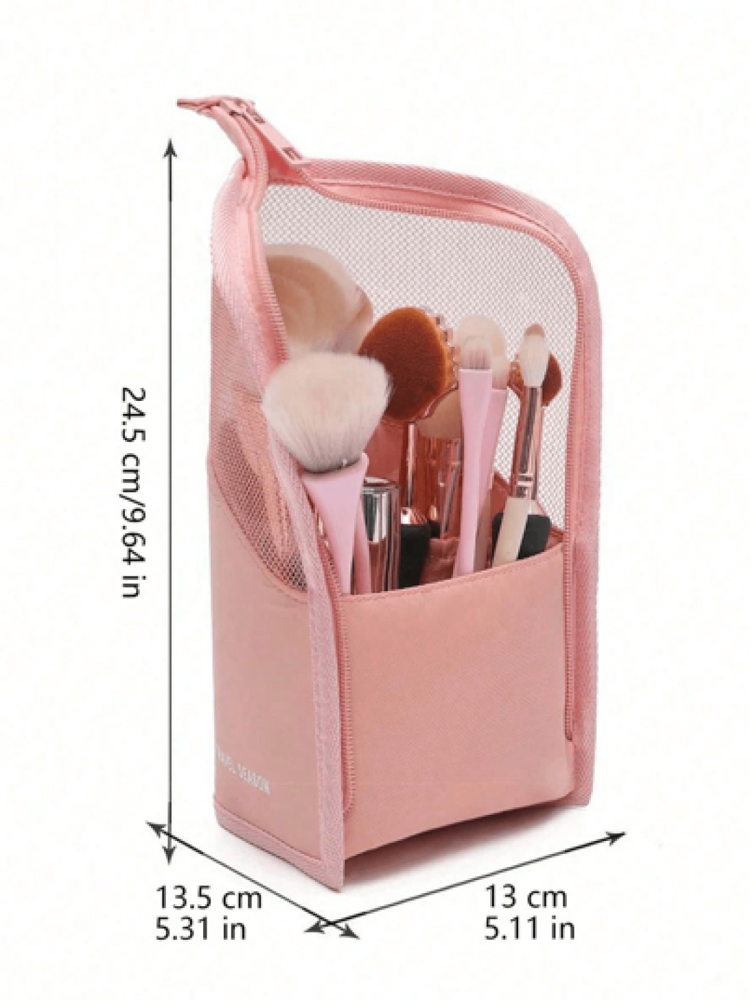 1pc Spacious Lightweight Portable Travel Toiletry Bag Multifunctional Cosmetic Makeup Organizer Pouch With Zipper Closure Suitable For Lipstick Brushes Skincare Phone Coins Small Items For Home Travel