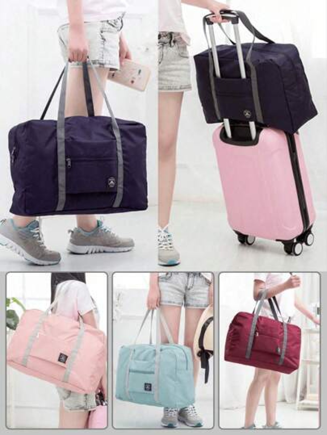 1pc Portable Foldable Travel Bag Reusable Cosmetic Storage Pouch Unisex Toiletry Organizer Large Capacity For Luggage Bathroom Travel Gift Holiday Wardrobe Vanity Summer Travel Vacation Home Bathroom