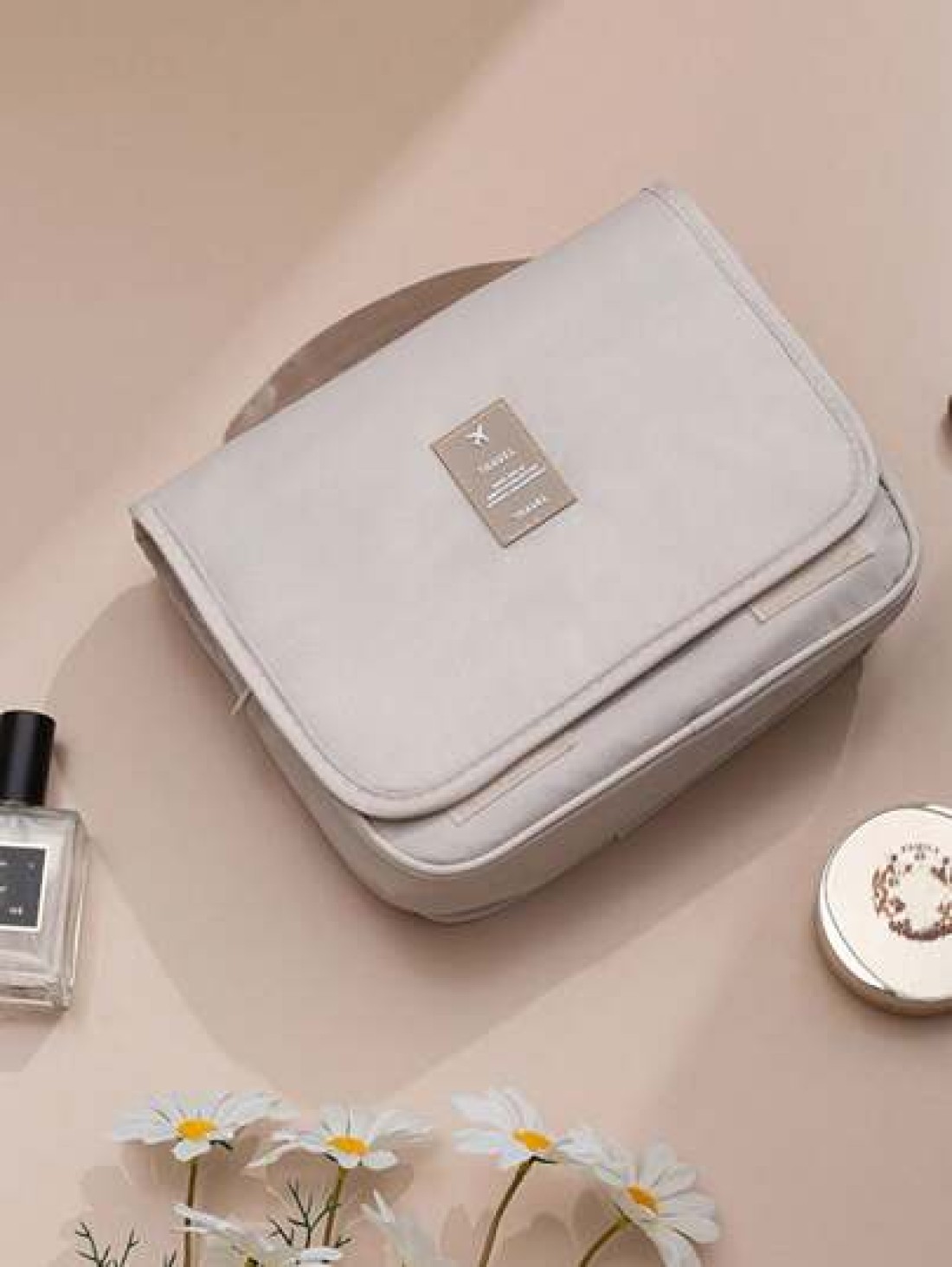 1pc Travel Make Up Bag Waterproof Toiletry Bag Beauty Storage Bag Portable Cosmetics Bag Multi Functional Makeup Hanging Bag Travel Storage Bag Travel Makeup Bag Hand Held Zipper Bag Mesh Bag Travel B