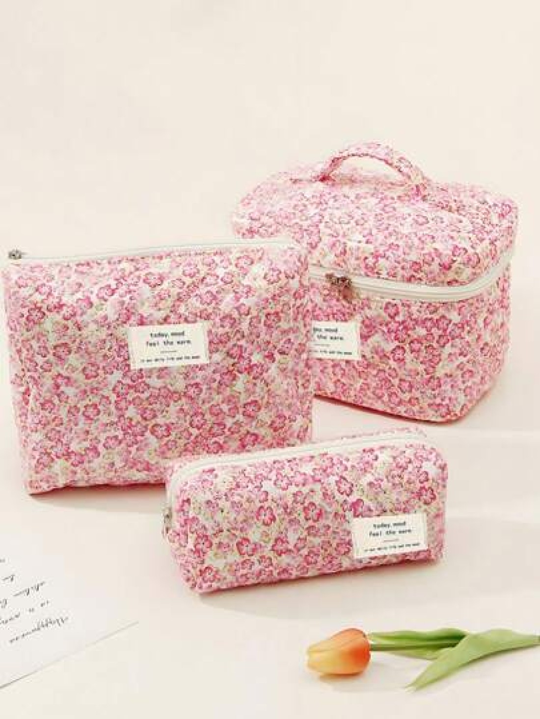 3pcs Set Makeup Bag Makeup Pouch Cosmetic Bag Travel Makeup Bag Home Makeup Bag School Makeup Bag Dorm Makeup Bag Travel Essentials Large Capacity Makeup Bag Women Makeup Bag Cosmetic Storage Bag Trav