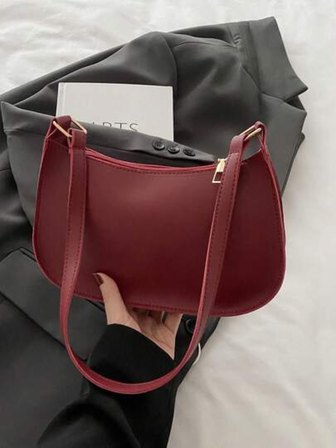 Fashionable Minimalist Shoulder Bag Retro Underarm Bag High End Lightweight Zipper Tote Bag Multifunctional European And American Street Style Elegant Handbag Large Capacity Small Purse Suitable For F