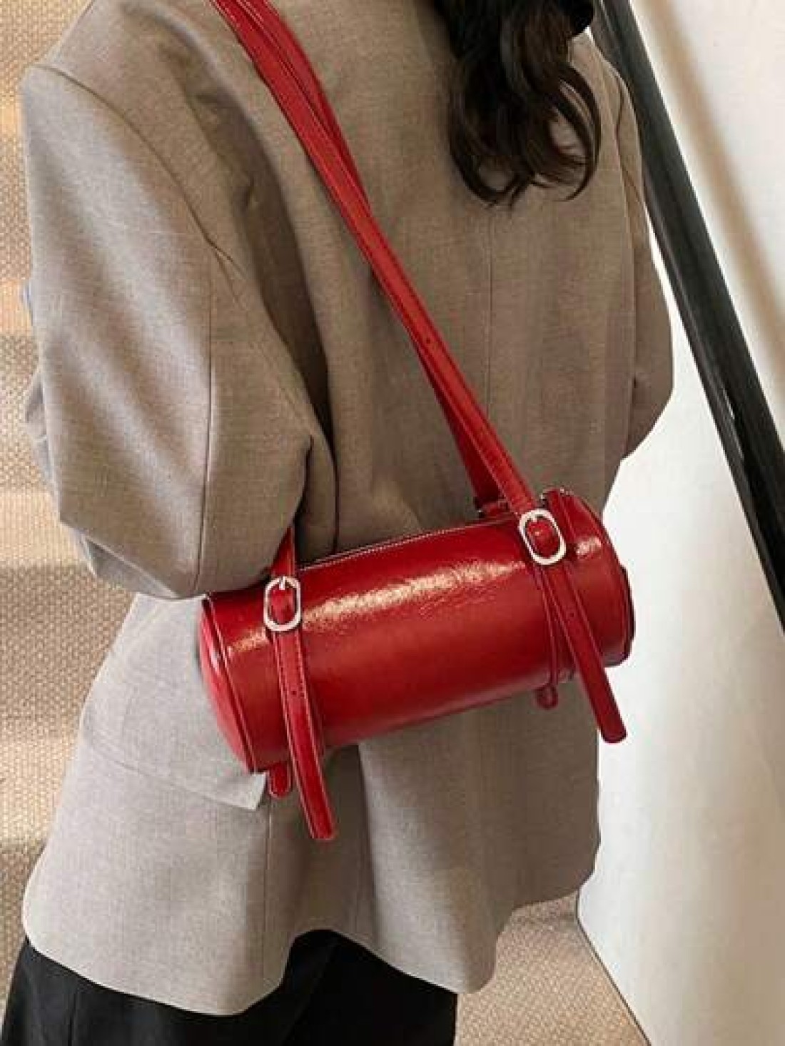 Vintage Red Cylinder Handbag For Women New Premium Niche Style Crossbody Bag Bridal Bag Wedding Bag Valentine S Day Gift