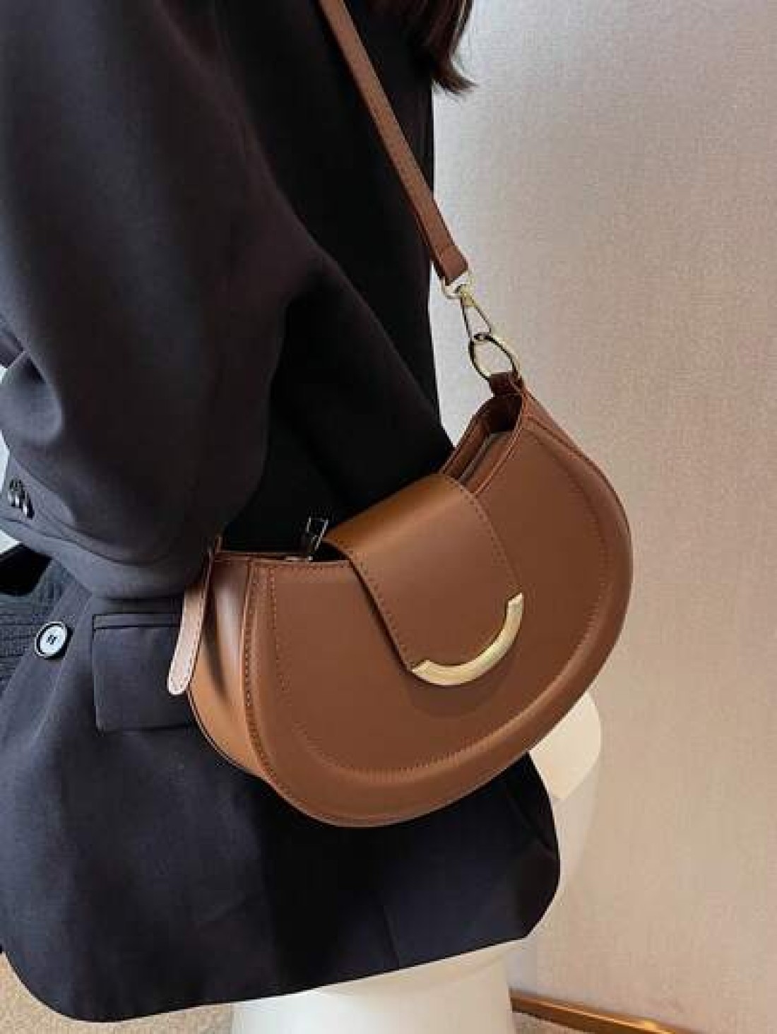 Women s Simple PU Handbag Shoulder Bag Crossbody Bag Clutch Bag Multifunctional Bag