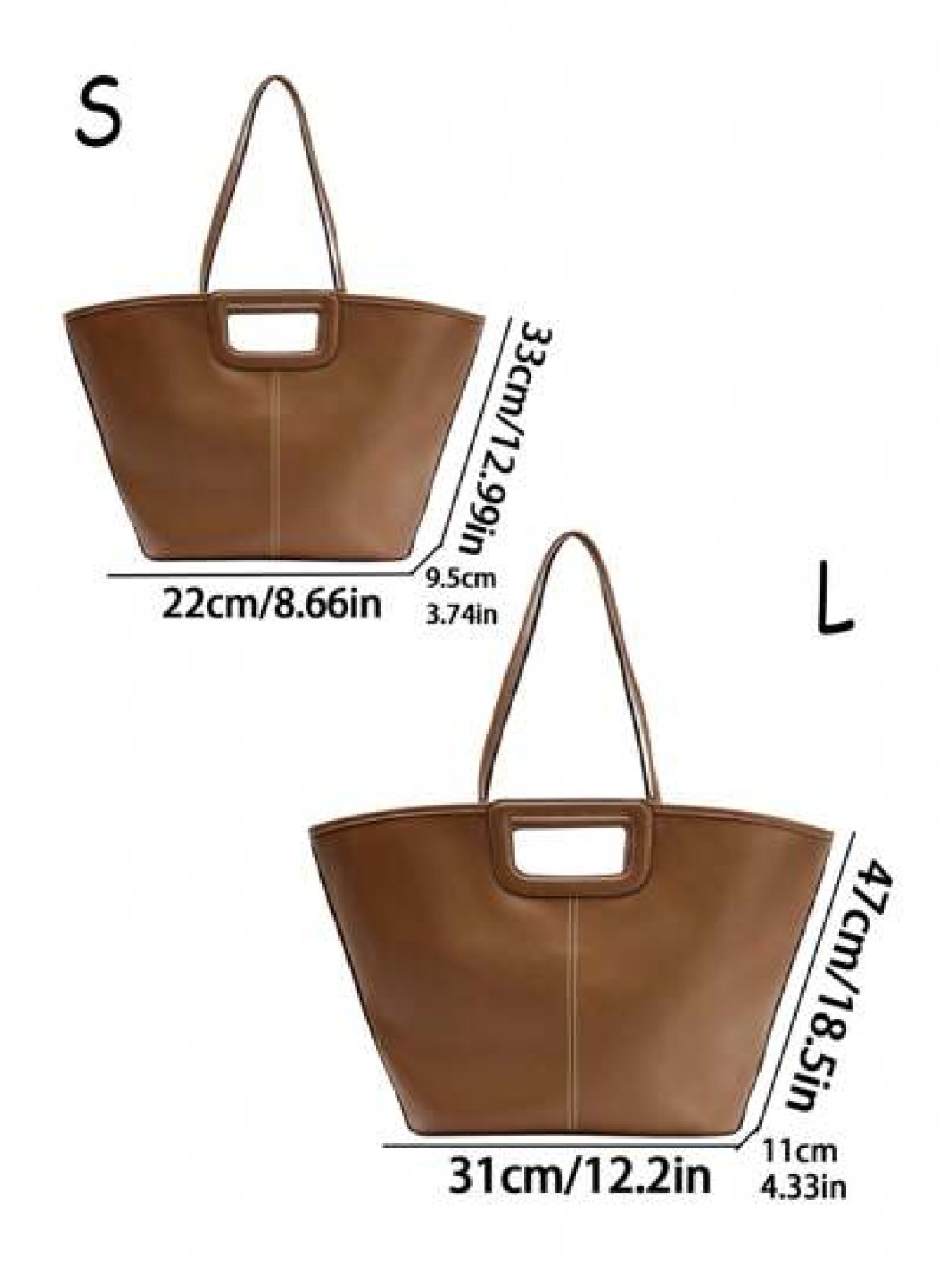 2025 Spring New Women Bag Large Capacity Handbag With Stitching Detail Shoulder Tote Bag For Grocery Shopping