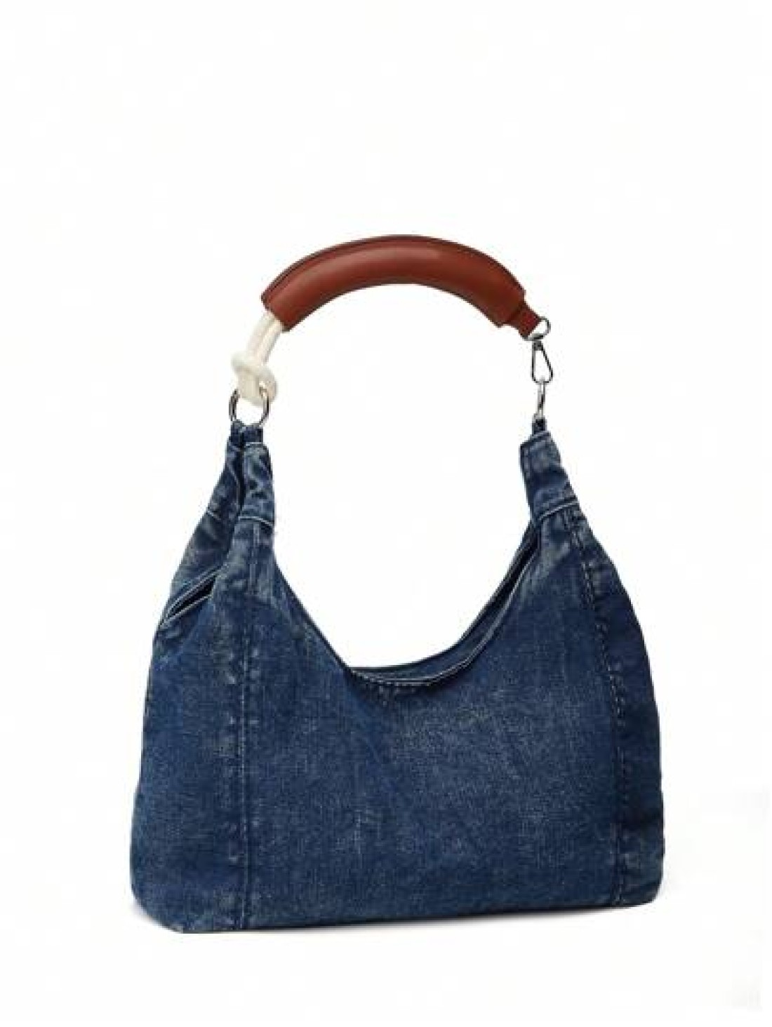 Niche High End Denim Tote Bag New Versatile Large Capacity Distinctive Handle Design Underarm Shoulder Bag Suitable For Going Out Dating Commuting Work Office Daily Use