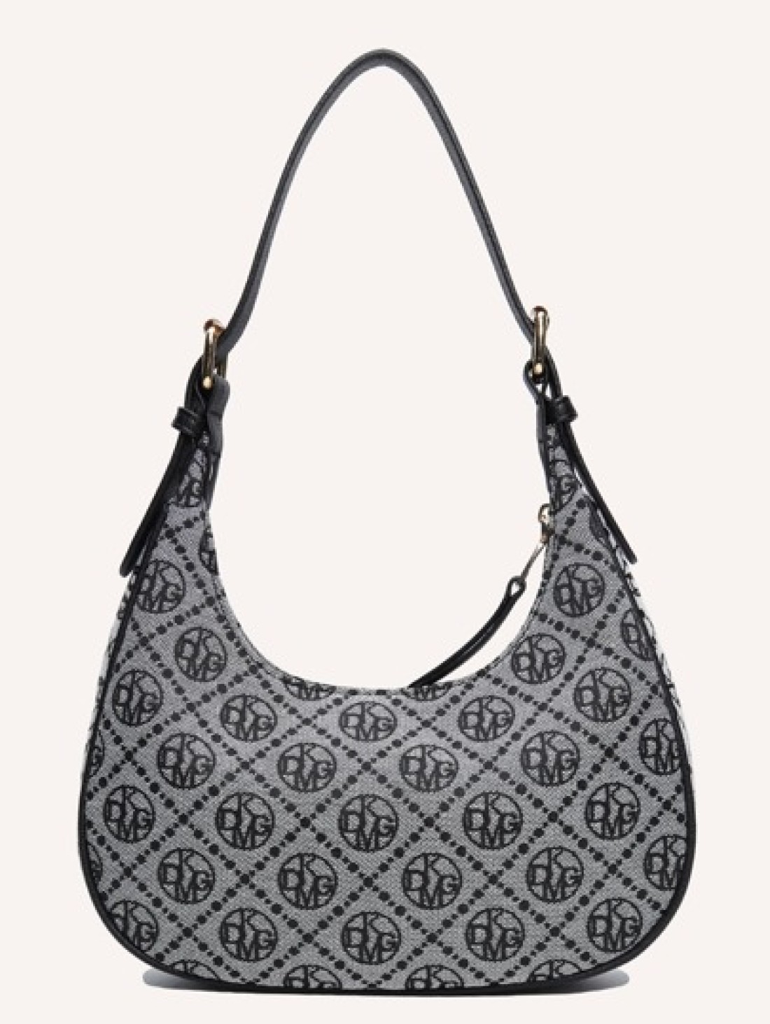 DK DKMG Women Handbag Shoulder Bag Fashion Classic Vintage Letter Jacquard Casual Tote Bag With Crescent Moon Pattern Suitable For Holidays Halloween Christmas Mother s Day