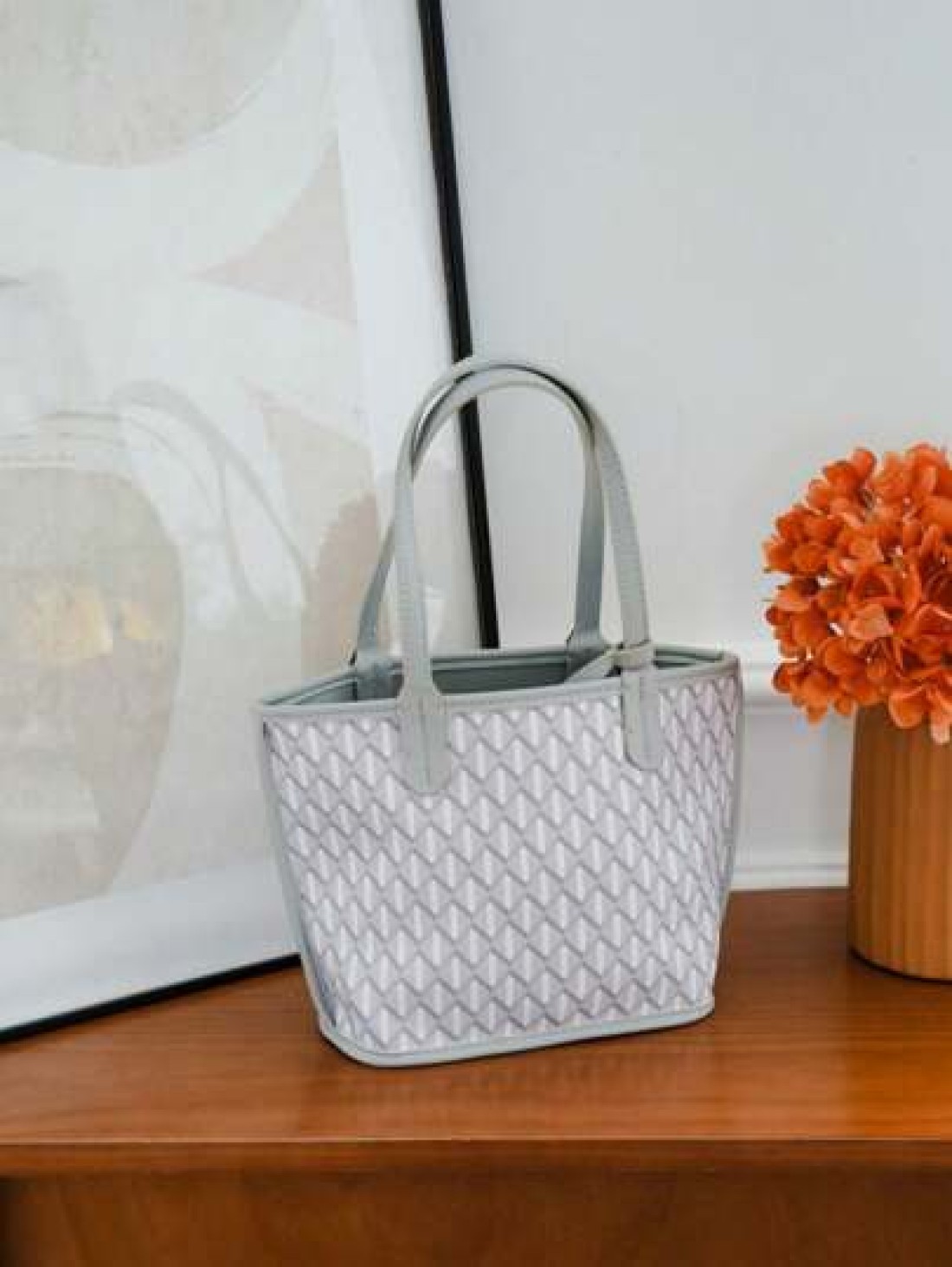 White Fashion Simple Classic Retro Leather Diamond Check Pattern Handbag Casual Women Tote Bag Shoulder Bag Exquisite PU Material Suitable for Parties Work Travel School Shopping Gifts
