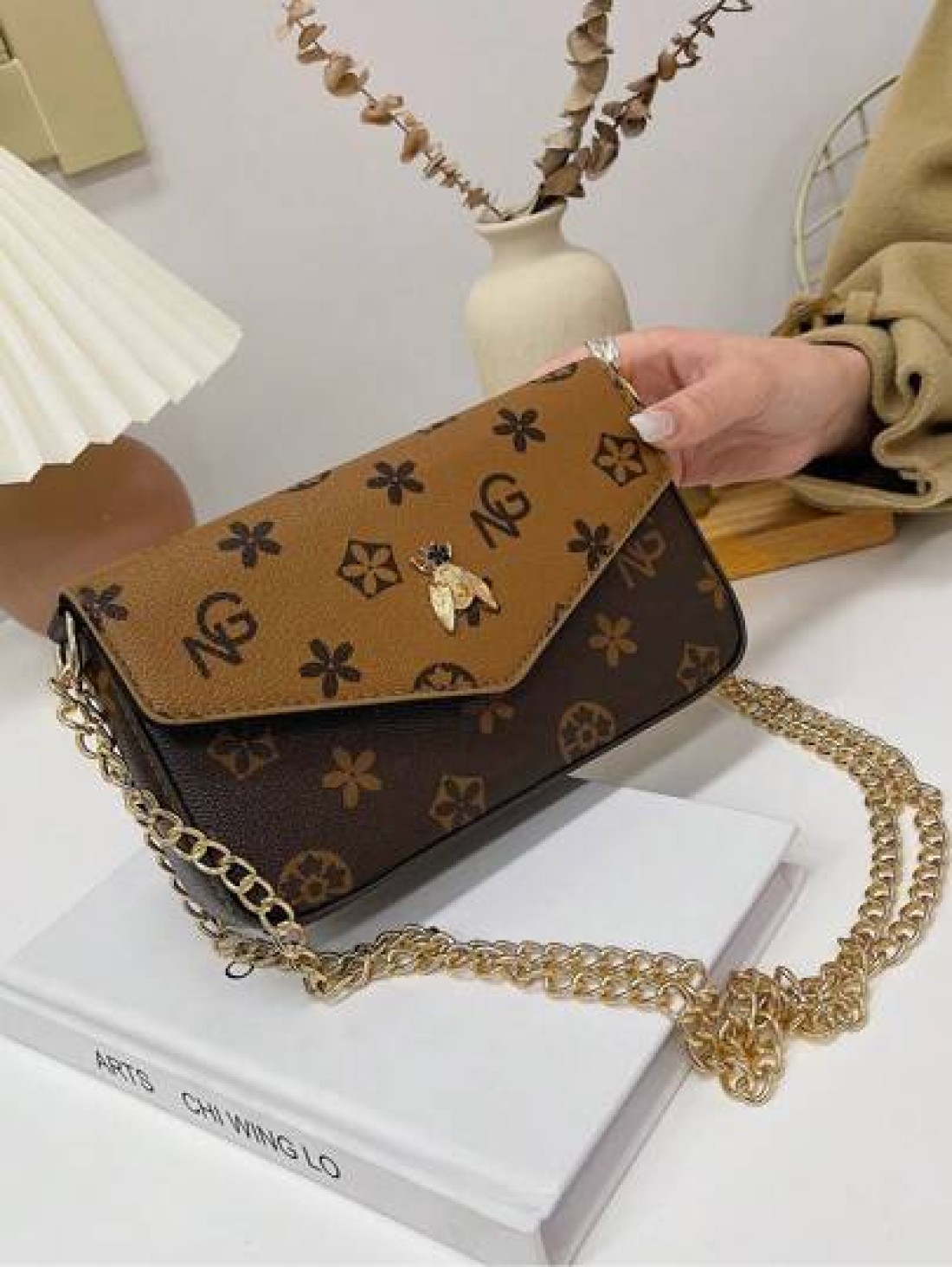 Metal Chain Bag Simple Vintage Crossbody Shoulder Bag