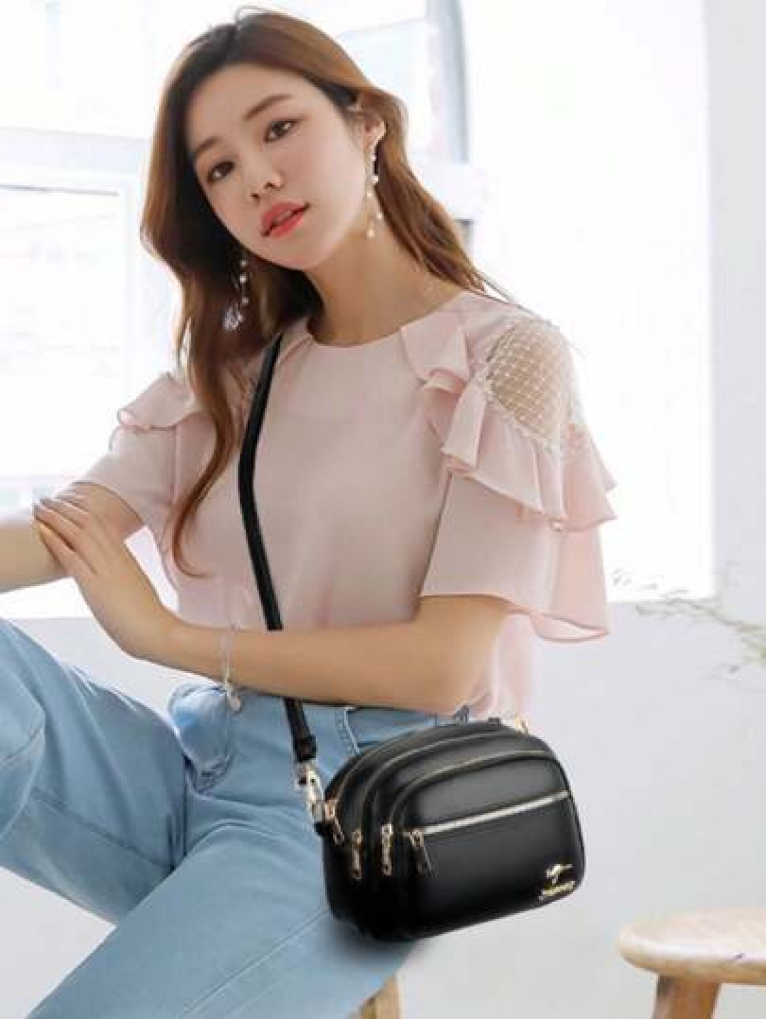 Genuine Luxury 3 Layers Handbags Women Bags Designer HIgh Quality Leather Crossbody Bags For Women Shoulder Bag