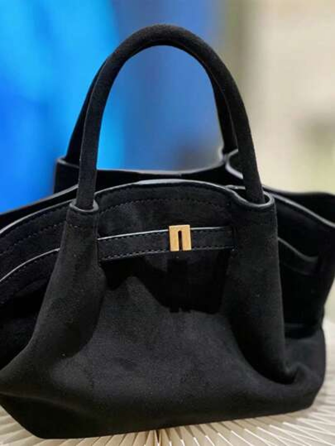 European And American Niche Design Suede Leather Bucket Bag With Buckle Women Street Handbag For Autumn Winter Shopping Commuting Party Gift