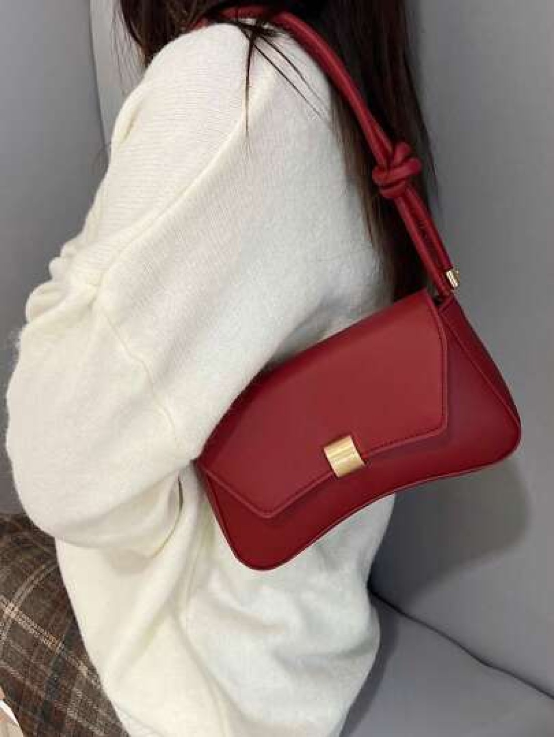 New Fashion Casual Metal Hardware Hot Selling Coin Small Purse Women Handbag Solid Color PU Leather