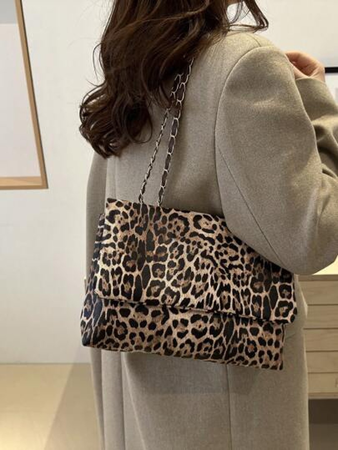 Fashionable Leopard Print Large Capacity Casual Tote Bag Leopard Print Purse For Women Leopard Comeback