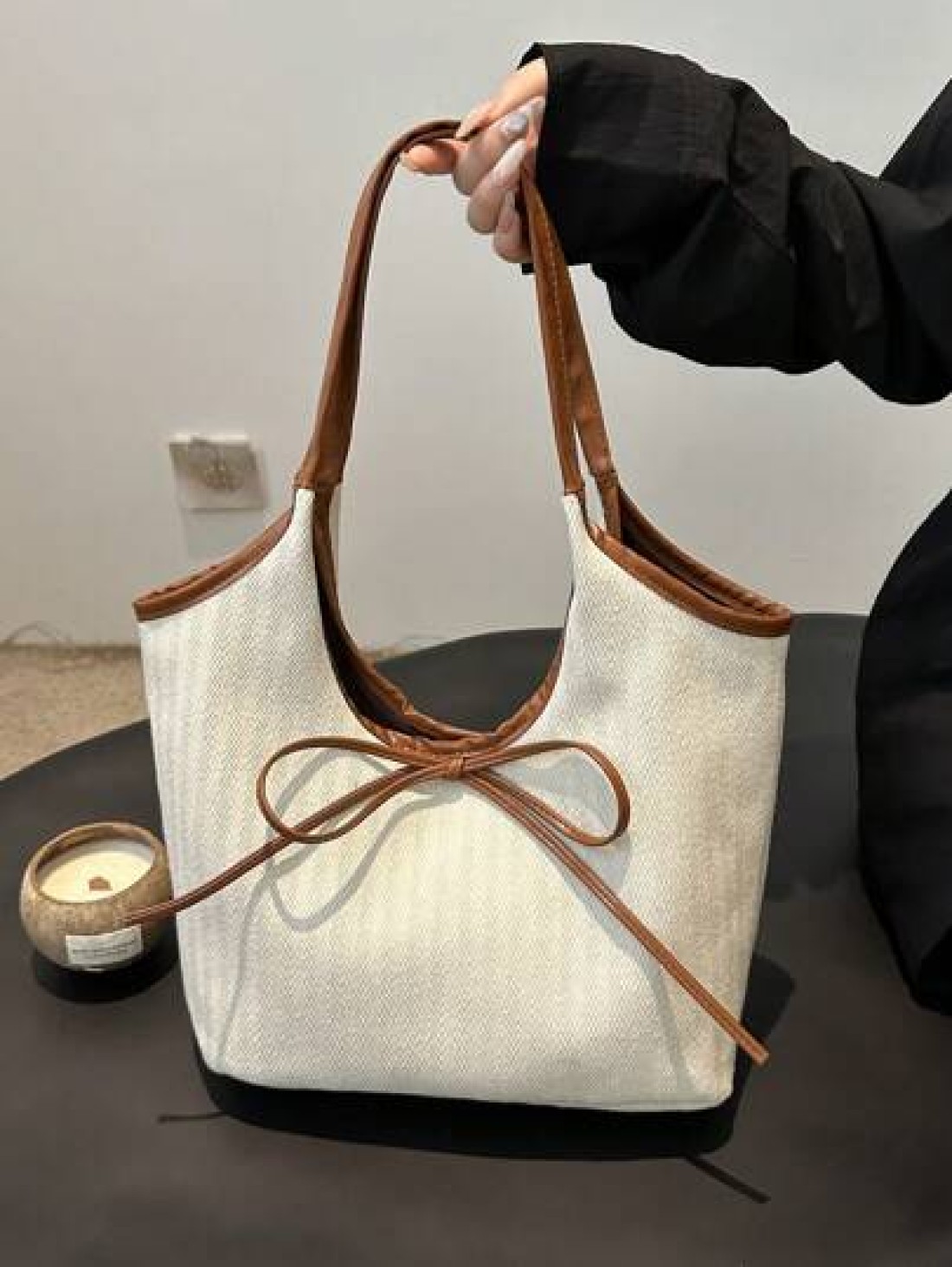 Elegant And Fashionable Handbag Bowknot Decor Shoulder Bag For Women Suitable For Commuting And Daily Use Valentines