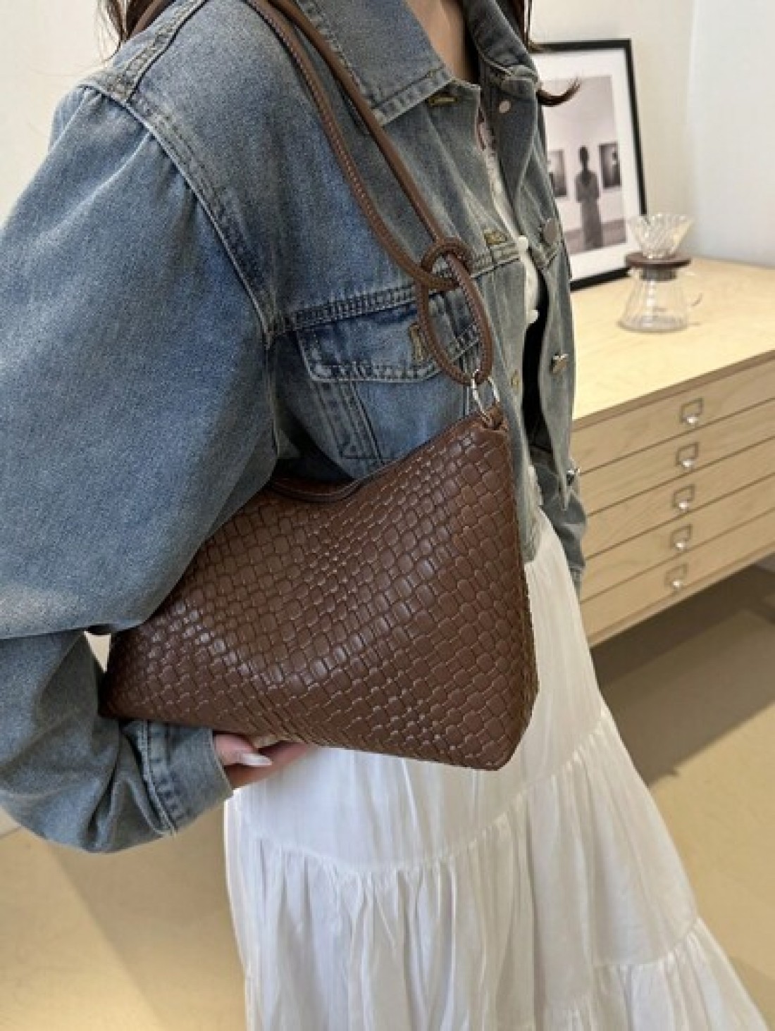 New Fashion Woven Tote Bag Retro Shoulder Bag Retro Inspired Bag For Women