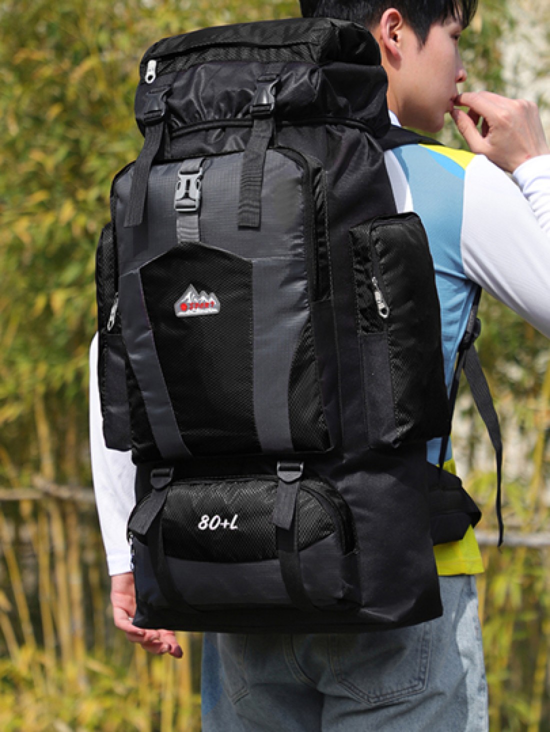 Black Waterproof Multifunctional Lightweight Large Capacity Backpack Bag School Bag School Backpack For School Daypack Laptop Bag Computer Bag Book Bag Rucksack Pencil Case Teacher Christmas Scream Ba