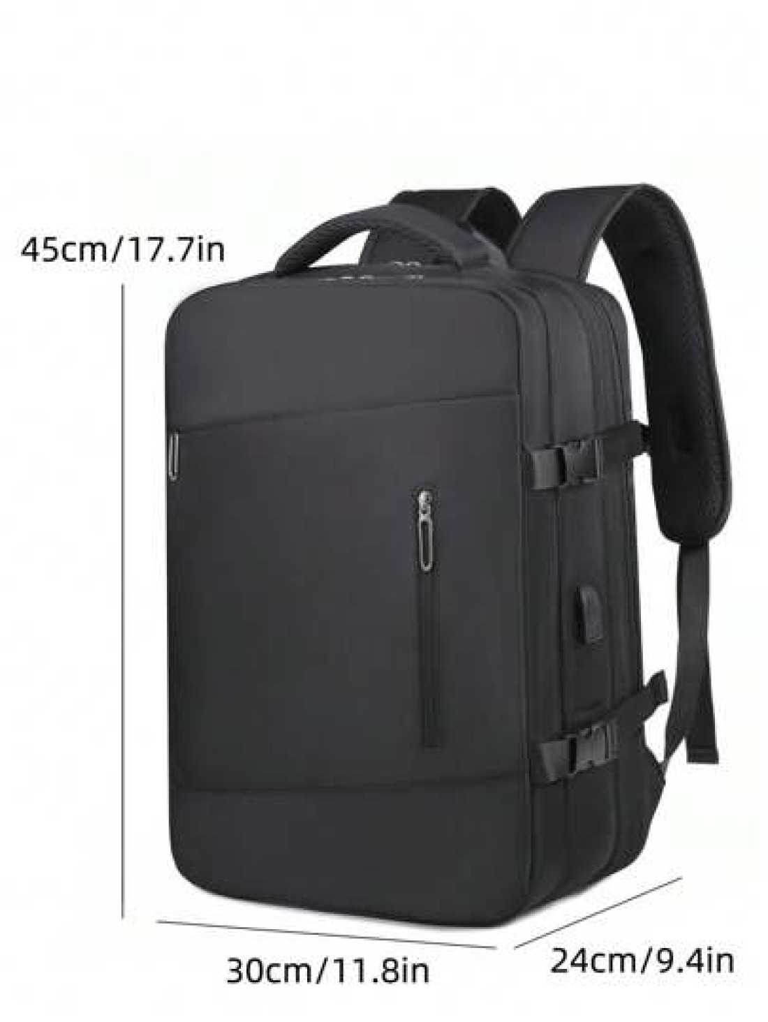 1pc Travel Backpack For Men Women 40L Flight Approved Carry On Backpack Large Expandable Luggage Backpack Bussiness Travel Backpack With USB Charging Port And Anti Theft Pocket 17 Inch Water Resistant