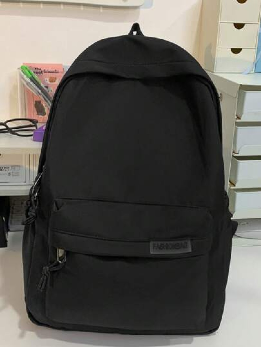 Men s Solid Color Versatile Water Resistant Backpack Schoolbag Black Christmas Teacher Gift College University Bag For School Bag School Backpack Students School Supplies School Pencil Case Gifts Fall