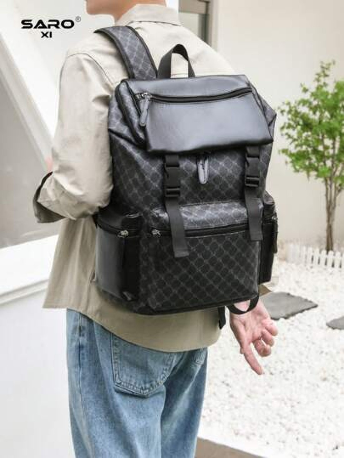 Fashionable Men s Large Capacity Floral Print Backpack Casual Commuting Travel Backpack College Laptop Bag Sports Backpack With Zipper Suitable For Commuting Great Gift For Men Backpack For Travel Bag