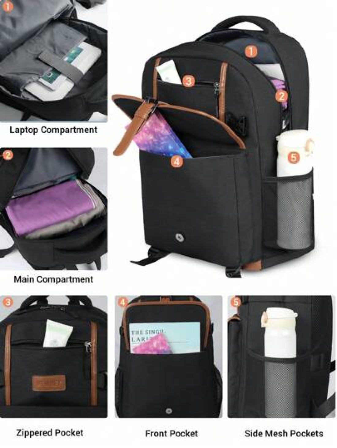 Travel Backpack For Men Laptop Backpack 15 6 Inch Large Waterproof Work Computer Backpack TSA Friendly College School Backpacks