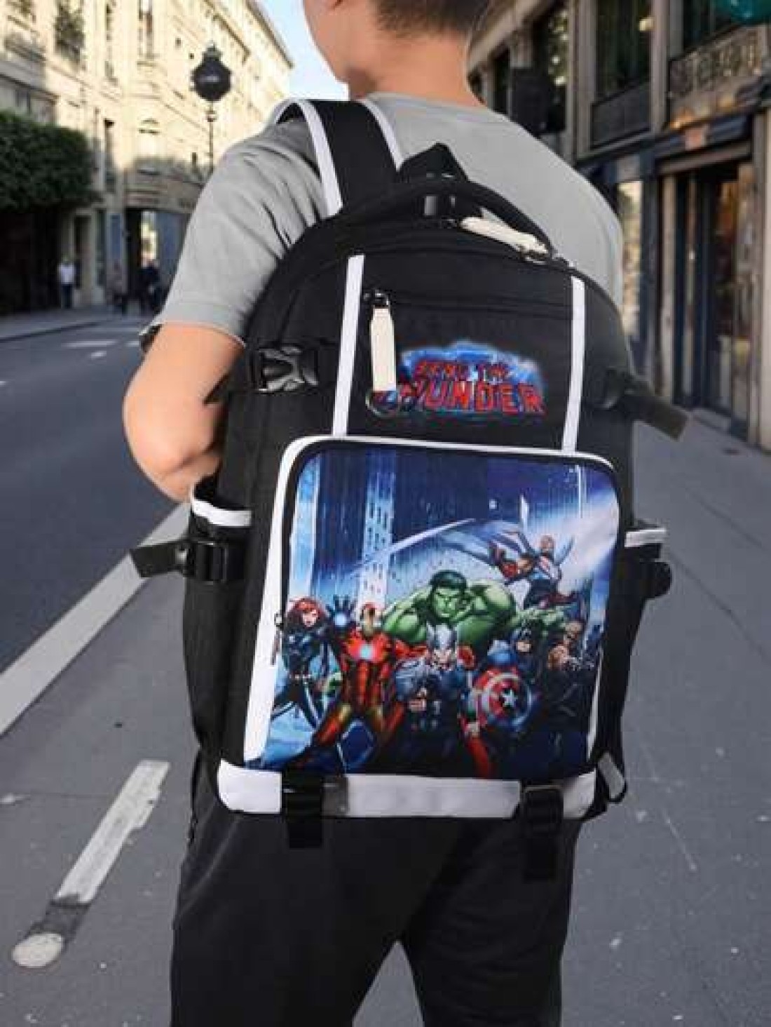 Disney Graphic Simple Letter Print Lightweight Oxford Cloth Backpack Large Capacity Laptop Bag Travel Rucksack Adjustable Straps Multi Compartment College Style Suitable For Students Summer