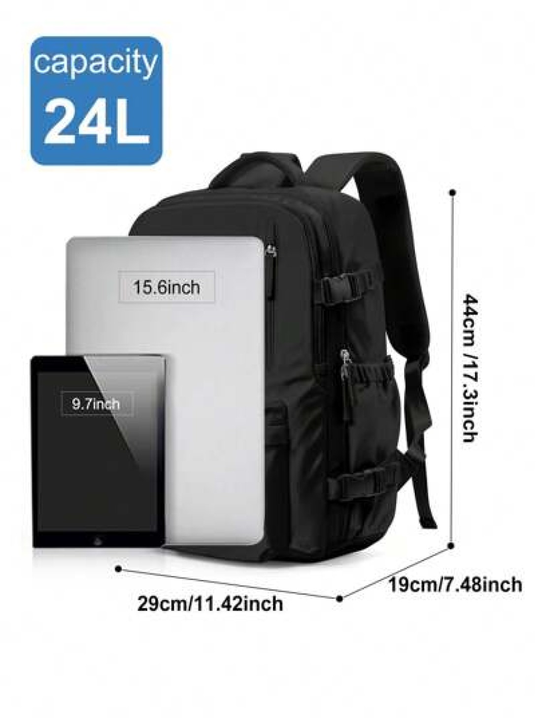 Lightweight Large Capacity Airline Approved Carry On Backpack Travel Backpack School Bag With Multi Compartments Functional Laptop Backpack Computer Bag With Luggage Strap Design And Laptop Compartmen
