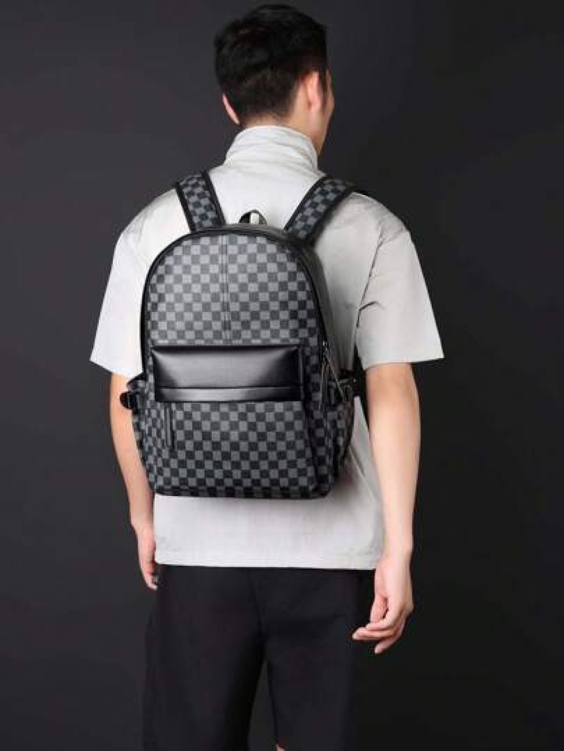 Men s Fashionable Handbag Classic Large Capacity Computer Backpack For Students Durable And Scratch Resistant Can Hold Files And Office Supplies Business Commute PU Leather Minimalist Style Suitable G