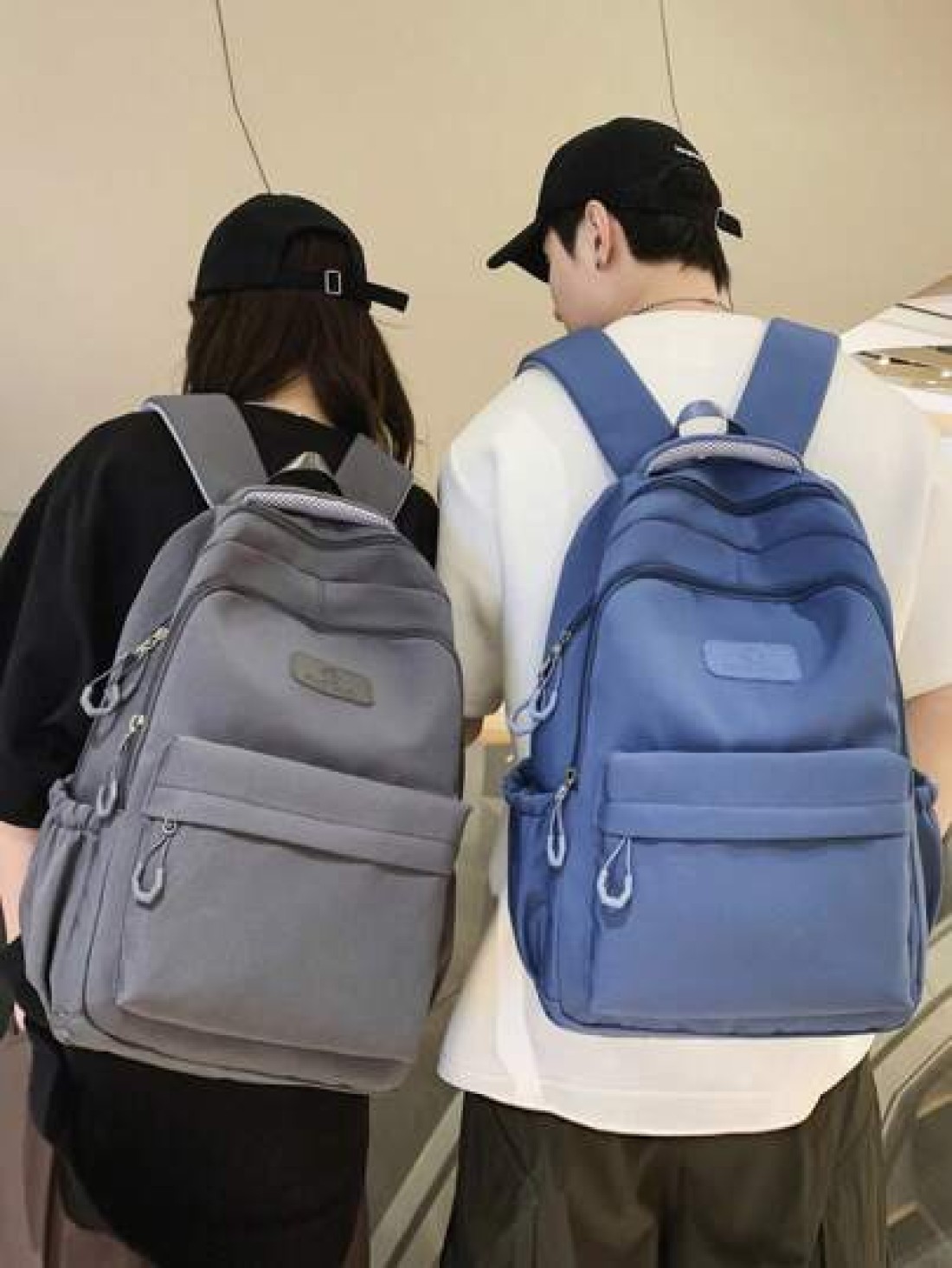 High Capacity Backpack For Teens Casual Nylon School Bag With Adjustable Strap Zipper Closure Polyester Lining Sewing Thread Detail Wet Wipe Clean 33 46inch Shoulder Strap Ideal For Outings