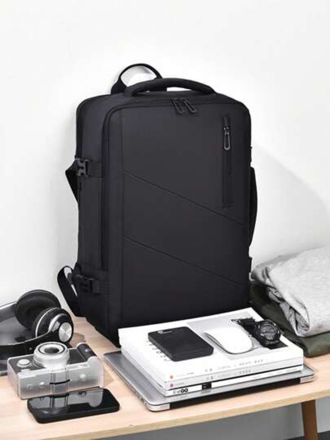 Men s Large Capacity Casual Backpack Commuter Bag Travel Bag Carry On Backpack