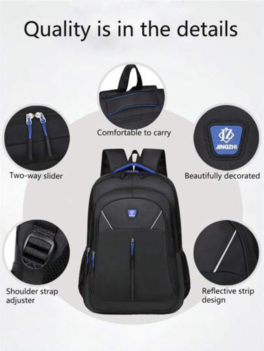 Large Capacity Multi Pocket School Bag Laptop Bag Multi Compartment Functional Backpack Shoulder Bag Sports Bag College Bag College Outdoor Excursion Camping Sports Backpack Holiday Essentials Lightwe