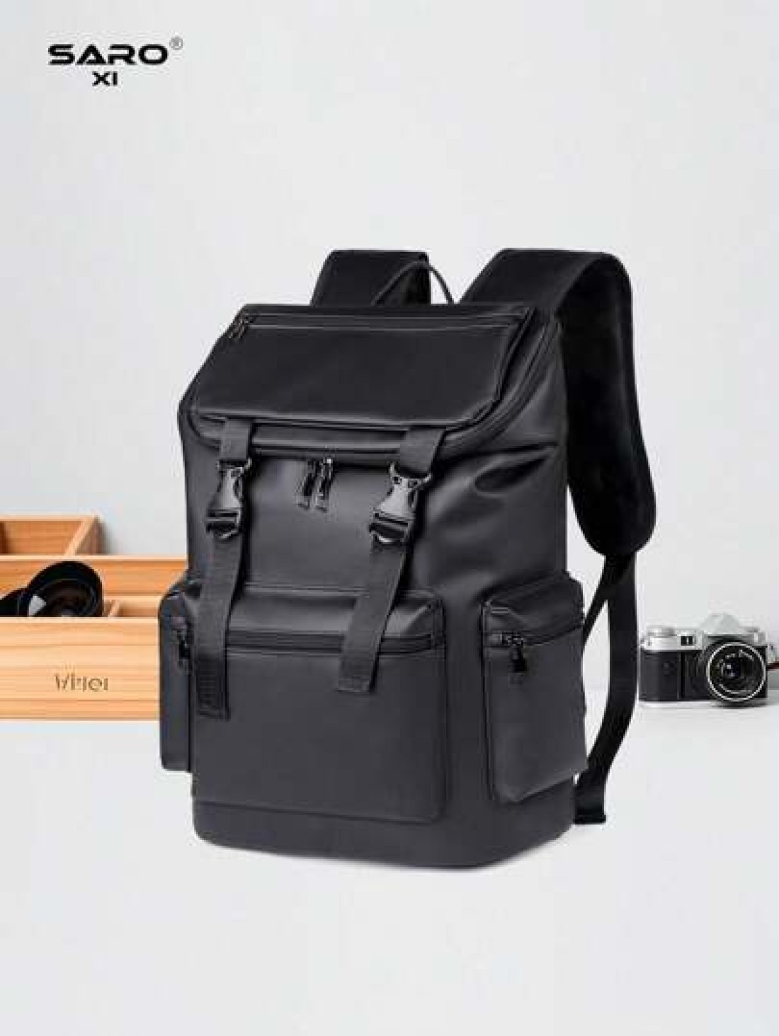 saroxi Men s Casual Backpack Stylish Flip Cover Rucksack Lightweight And Portable Suitable For Travel Camping Hiking College School Youth Students Essential Gift