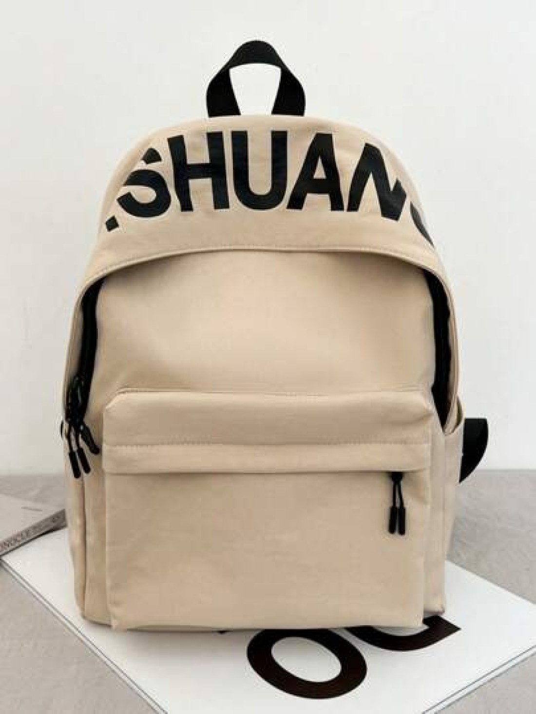 Men s Casual Backpack With Large Capacity Letter Print Minimalist Design Lightweight Versatile Suitable For Students And Commuting Unisex