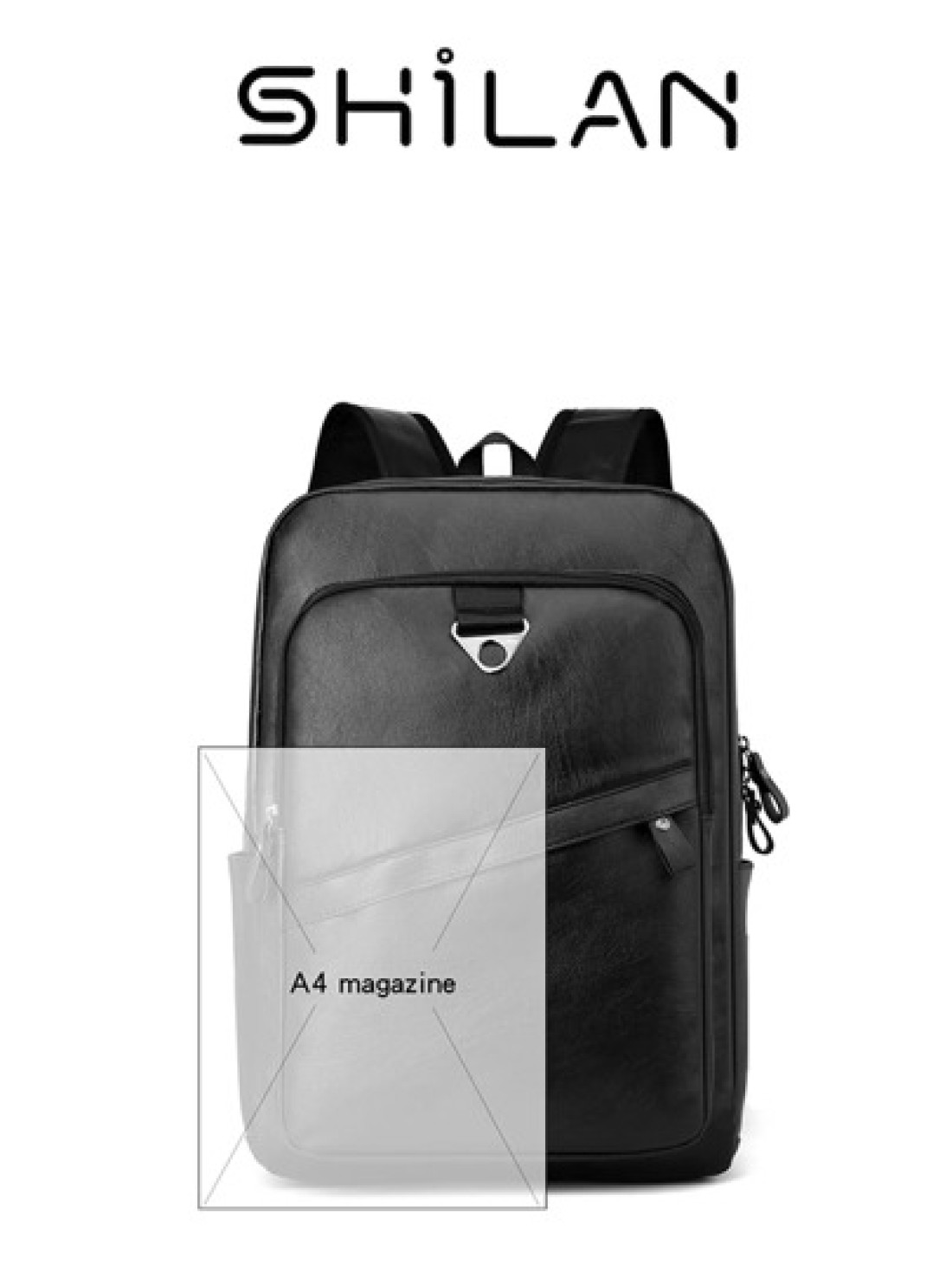 SHILAN High End Men s Business Backpack With Large Capacity And Multiple Functions For Sports Made Of PU Material With Multiple Compartments And Pockets Adjustable Shoulder Straps Suitable For Outdoor
