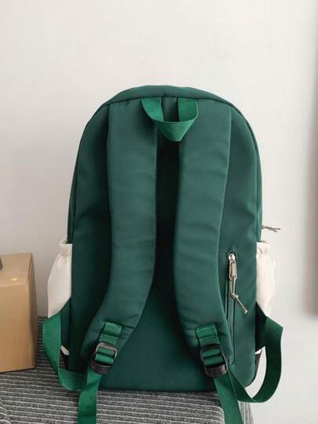 New Versatile Fashion Color Block Backpack Casual Large Capacity Men s Backpack With Letter Print 15 Laptop Bag 20L