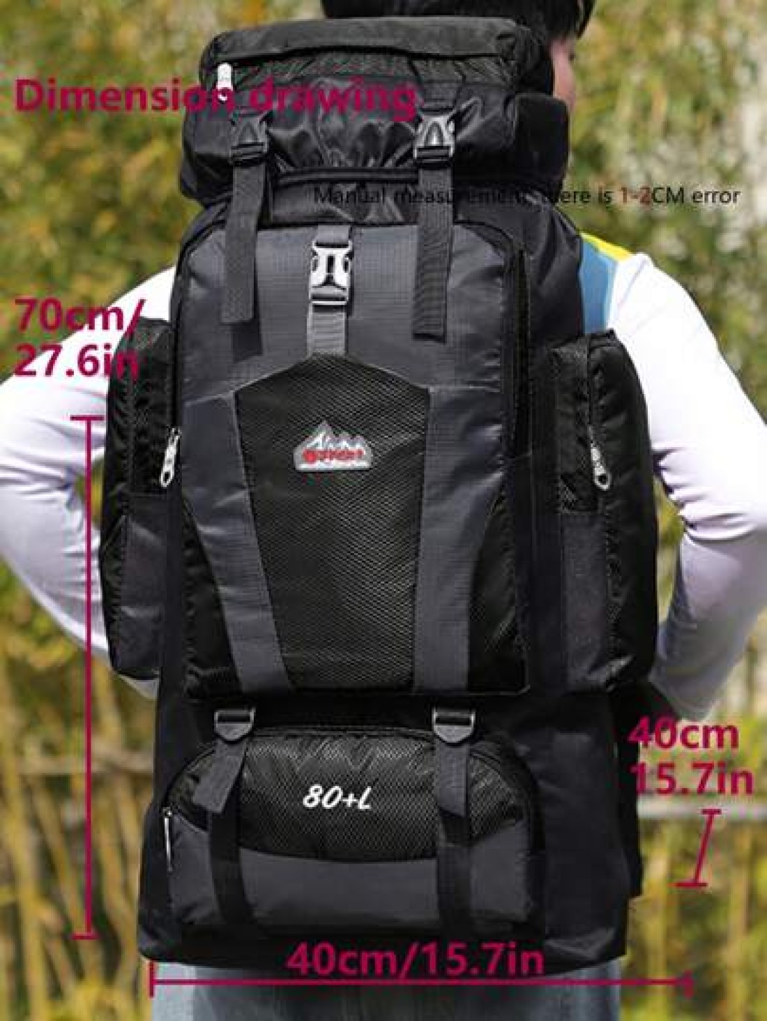 Light Hiking Bag Large Capacity Backpack Adjustable Travel Bag Multi Functional Hiking Bag Multi Pocket Duffel Bag Multi Pocket Camping Bag Suitable For Travel Holiday Hiking Hiking Camping Outdoor Sp