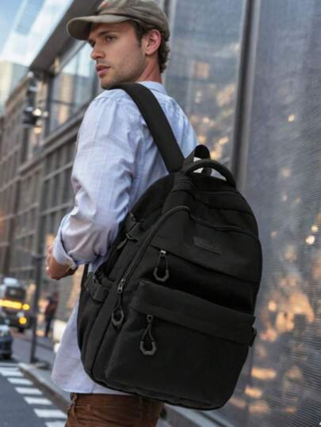 New Multi Layer Design Backpack With Simple And Versatile Style Large Capacity Backpack For Students To Go To School Class And Travel Unisex