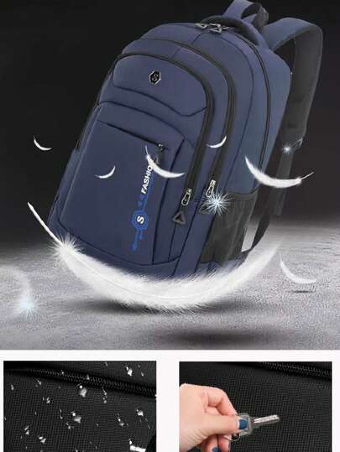 Leisure Sports Style Nylon Men S Backpack Can Hold 15 6In Computer Bag Large Capacity School Bag Lightweight Multi Functional Travel Bag Convenient Storage Day Bag Fashion Business Trip Bag Suitable F