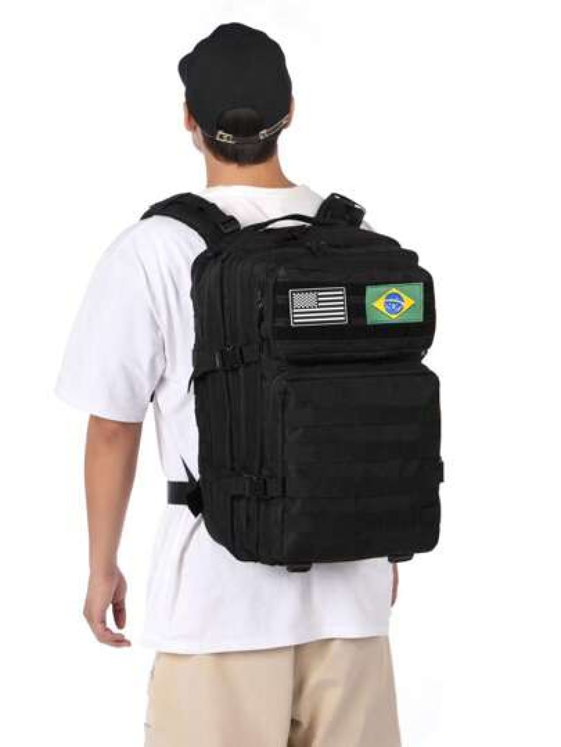 50L Nylon Waterproof Trekking Fishing Hunting Bag Outdoor Rucksacks Functional Portable Vacation Camping Summer Laptop Carry On Dad Husband Travel College Bag Hiking School Bag Thanksgiving Holiday Ba