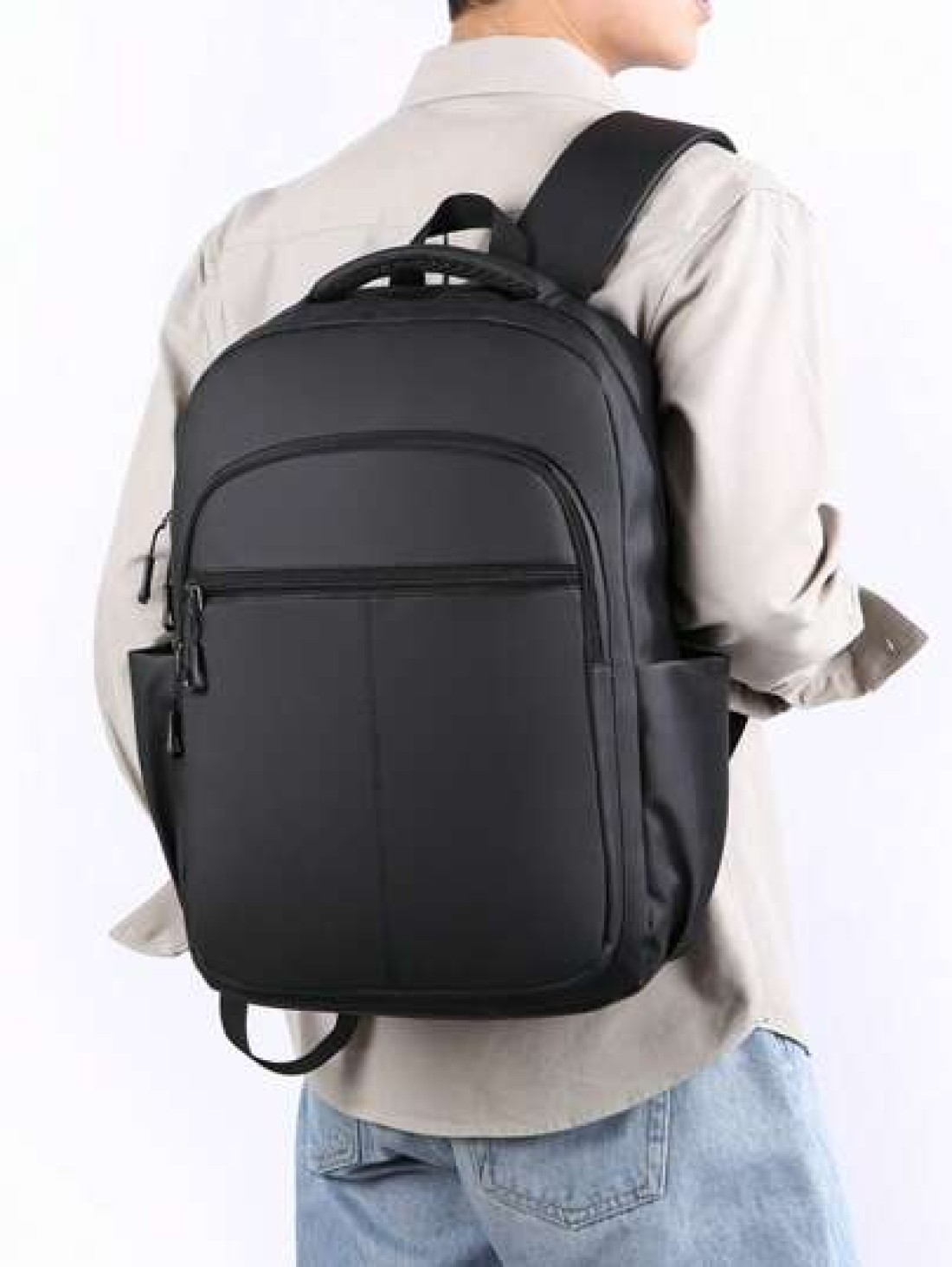 1pc 18 5in 12 6in 6 3in Fashionable Men s Multifunctional Backpack Handbag Shoulder Bag Large Capacity Scratch Abrasion Resistant Material Suitable For Travel Business Trip Commuting Adjustable Should
