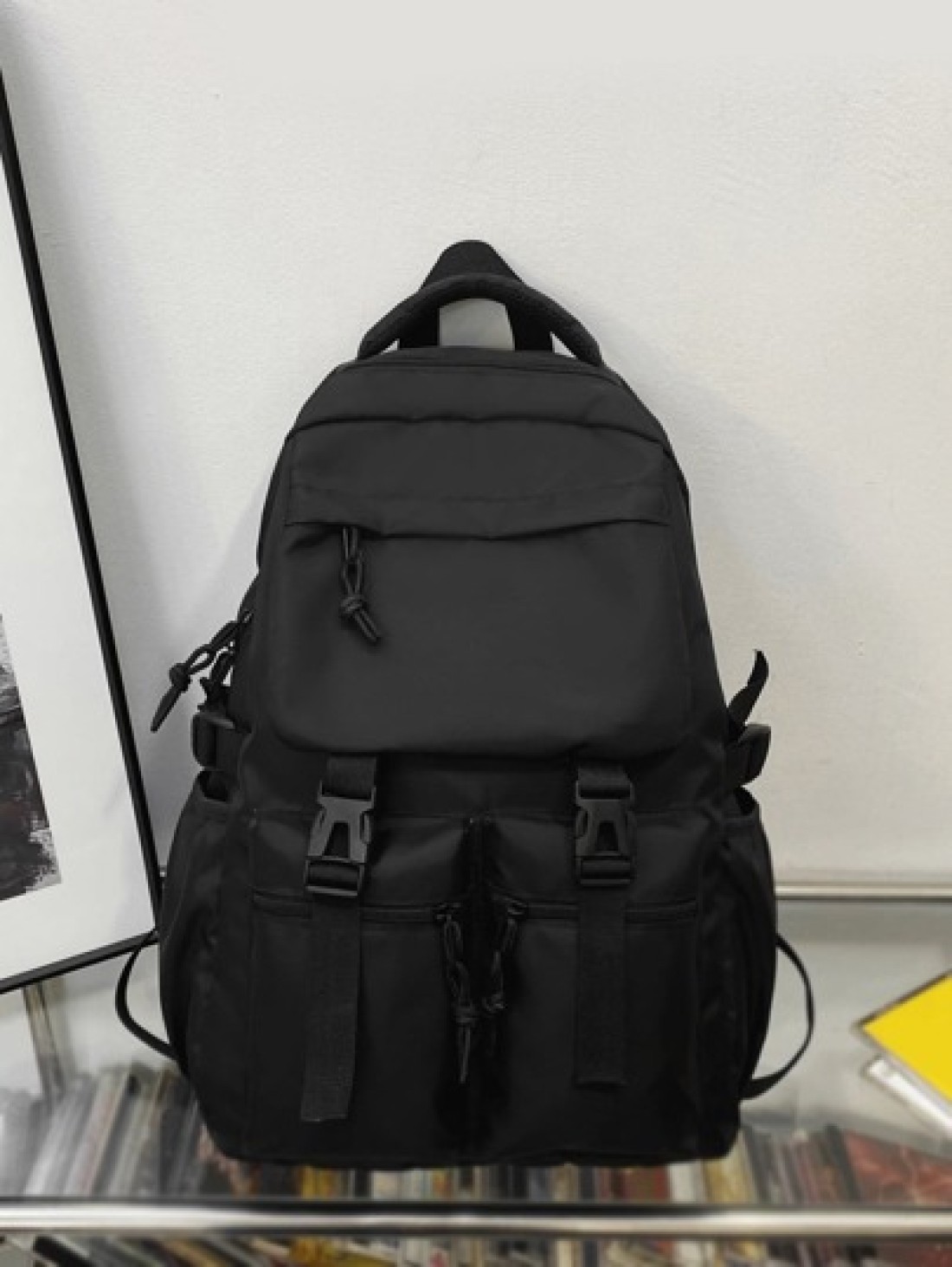 Men Release Buckle Detail Casual School Bags Schoolbag School Backpack For School Daypack Laptop Bag Computer Bag Book Bag Rucksack Shoulder Bag Travel Bag Sport Bag College Bag Teenagers Freshmen Pra
