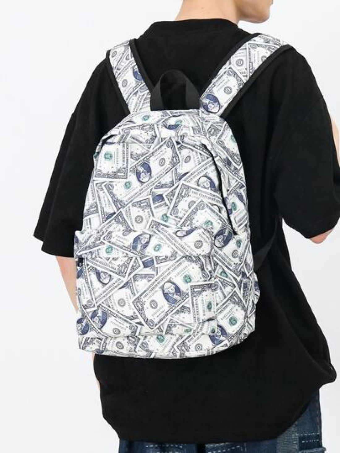 Men Dollar Print Casual School Bags Schoolbag School Backpack For School Daypack Laptop Bag Computer Bag Book Bag Rucksack Shoulder Bag Travel Bag Sport Bag College Bag Backpack Winter Christmas Gifts