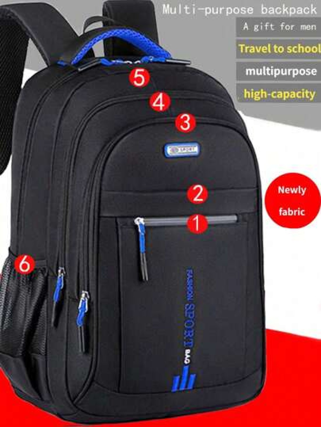 Multi Layer Fashion High Capacity Men Students Backpack Middle High School Bookbag Women Campus Casual Travel Bag Backpack For Travel Bag Laptop