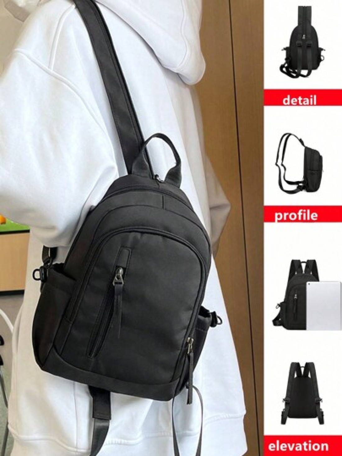 Men Functional Backpacks School Bag Bookbag Black Bag Casual Daypack Business Outdoor Minimalist For Students Valentines Gifts Rucksack Summer College Bag Dad Bag For School Multi Functional For Books