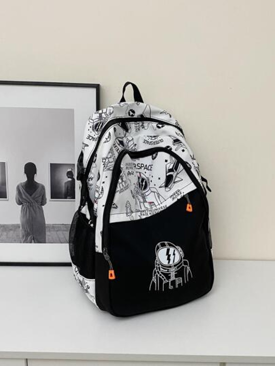 New Cartoon Astronaut Pattern Backpack Multifunctional School Bag School Backpack For School Daypack Laptop Bag Computer Bag Book Bag Rucksack Shoulder Bag Cartoon Print Camouflage Leisure Print Backp