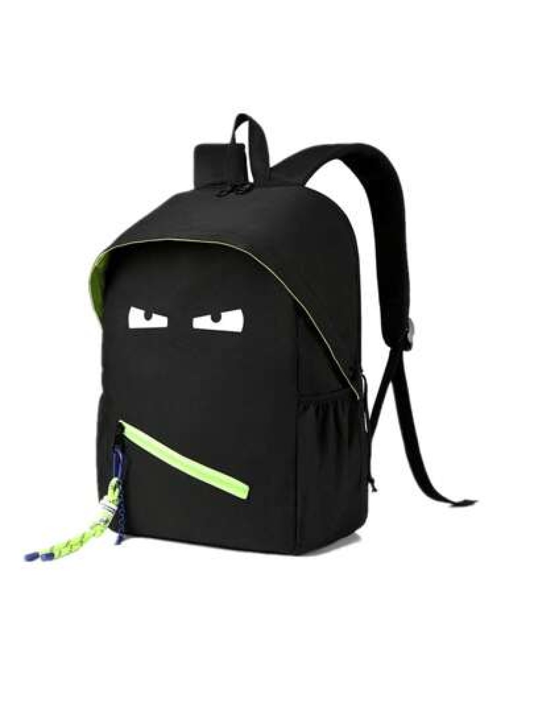 Cute Monster Pattern School Backpack Nylon Waterproof Teenagers Backpack Black Black Backpack Casual Daypack Gifts Valentine Gift Rucksack Summer College Bag Dad School Bag Holiday Computer Shark Elem